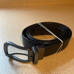 Mens  Nike Black Leather Belt